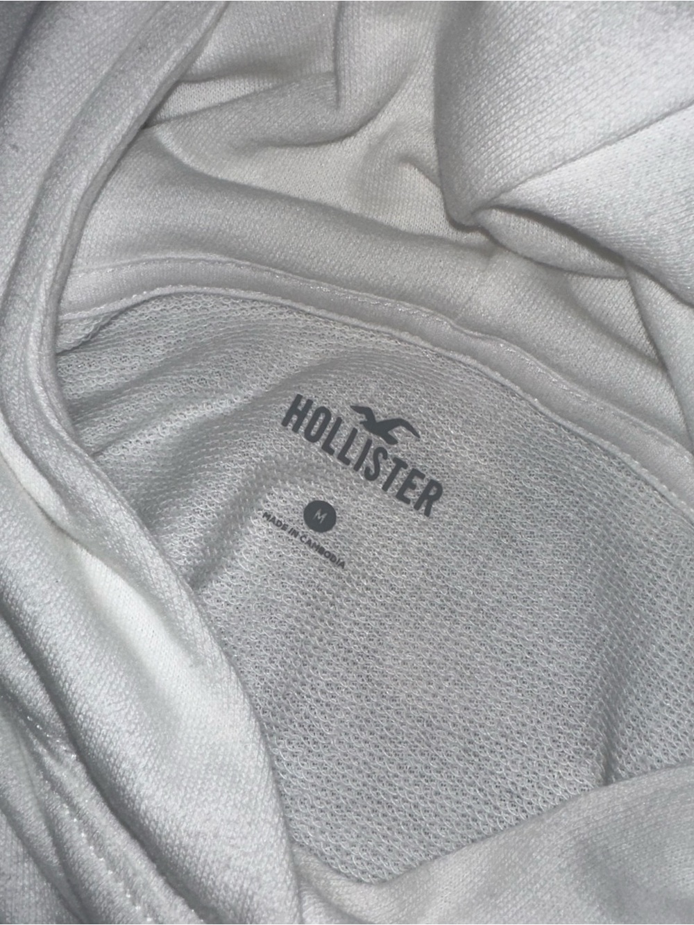 NWT Hollister Cowgirl Boot Oversized Hoodie White Size Medium - Picture 3 of 3